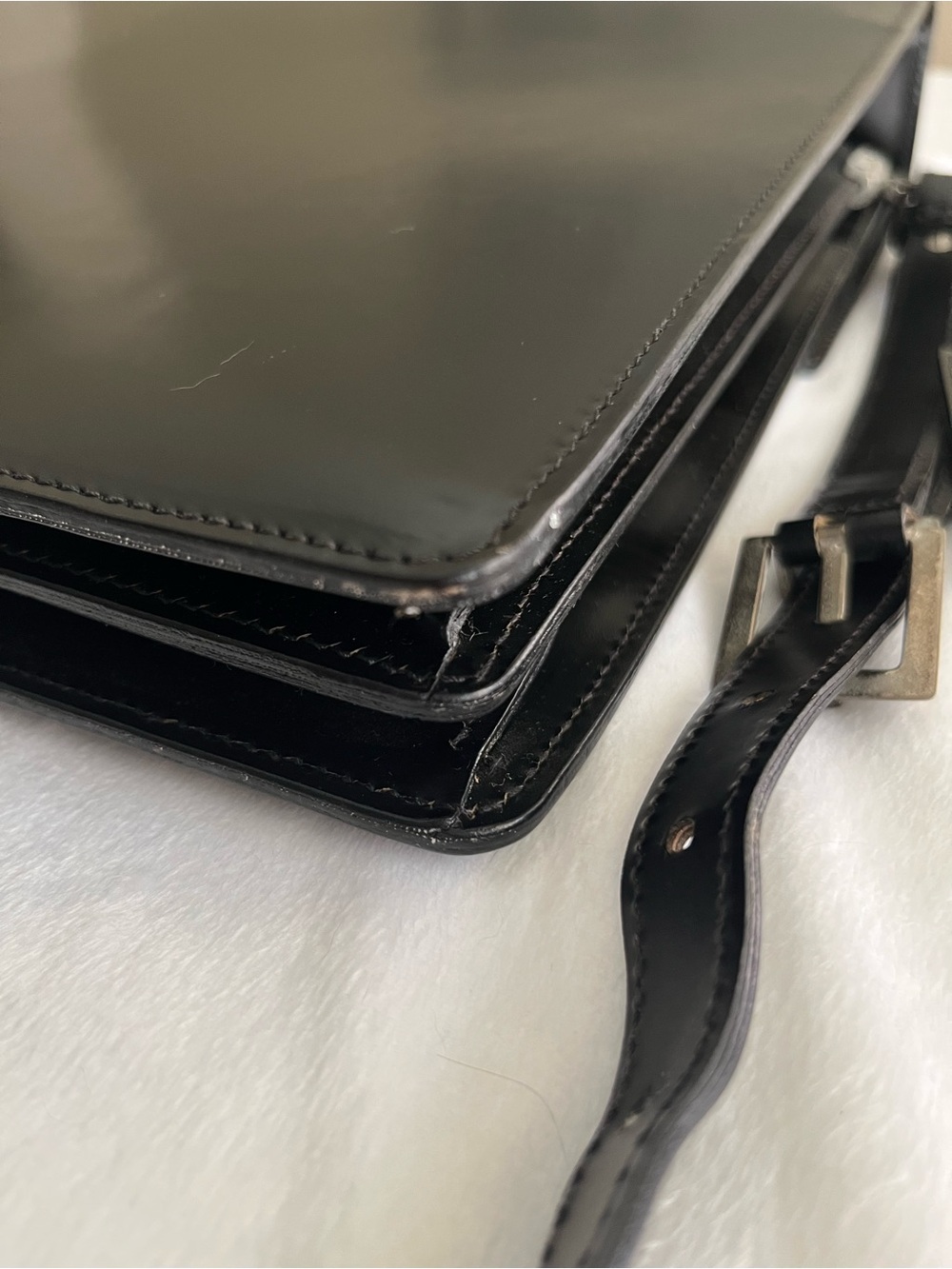 Ferragamo Black Leather Business Bag - Picture 3 of 6